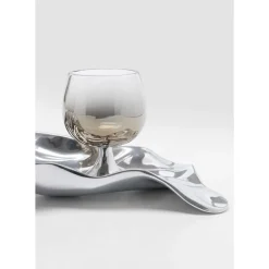 Deko & Geschenkartikel-KARE Design Teelichthalter 3 Jade Silber