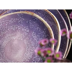 Geschirr & Tischaccessoires-KARE Design Teller Shirley Violett O21Cm