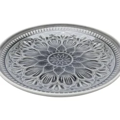 Geschirr & Tischaccessoires-KARE Design Teller Sicilia Mandala Grau O21Cm