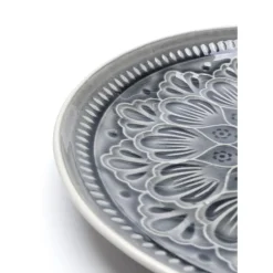 Geschirr & Tischaccessoires-KARE Design Teller Sicilia Mandala Grau O27Cm