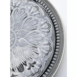 Geschirr & Tischaccessoires-KARE Design Teller Sicilia Mandala Grau O27Cm
