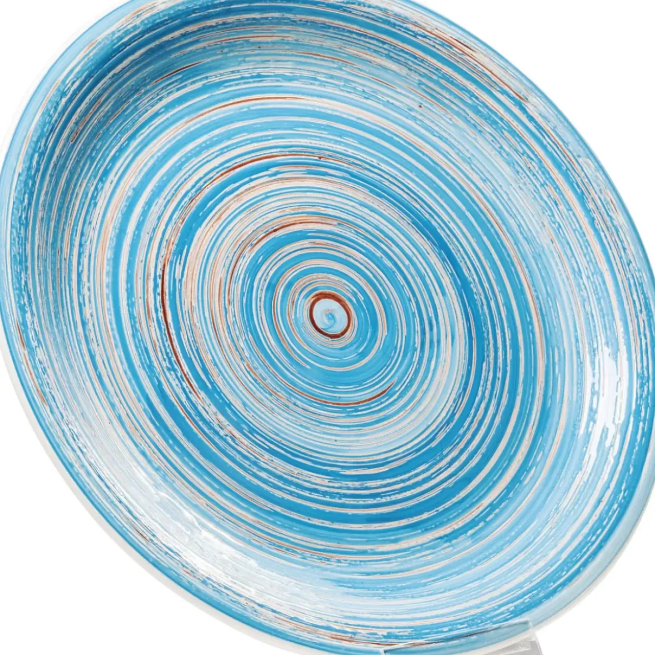 Geschirr & Tischaccessoires-KARE Design Teller Swirl Blau O27Cm