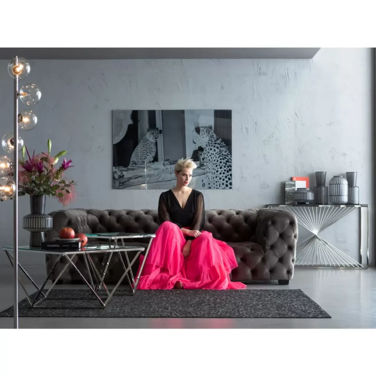Teppiche-KARE Design Teppich Glorious Schwarz 170X240Cm