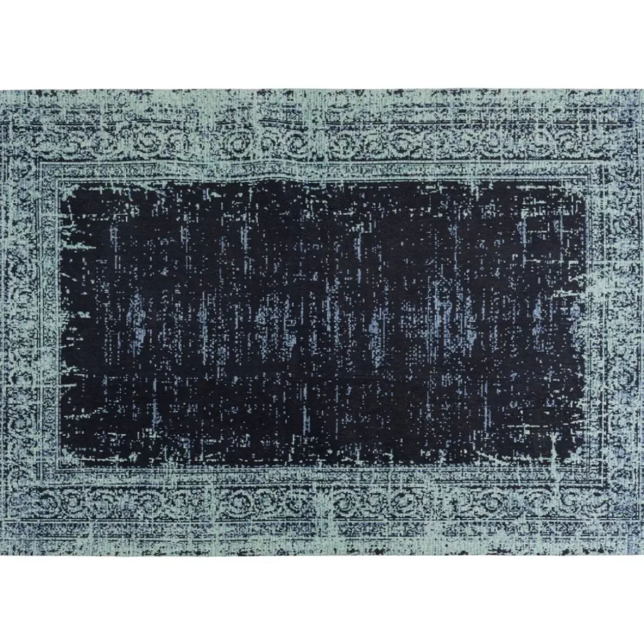 Teppiche-KARE Design Teppich Vintage Deep Sea Blau 170X240Cm