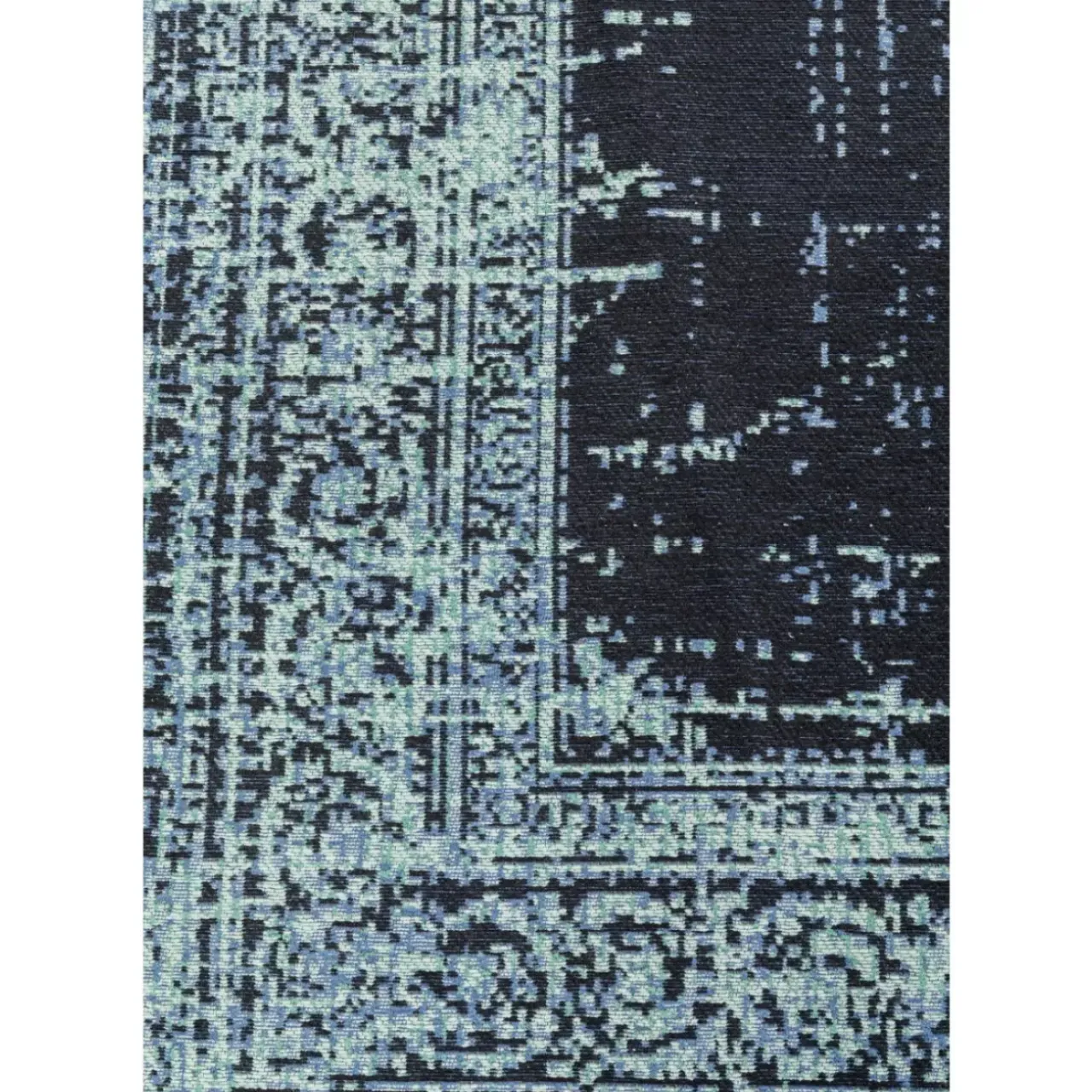 Teppiche-KARE Design Teppich Vintage Deep Sea Blau 170X240Cm
