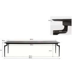 Tische-KARE Design Tisch Bug 200X90Cm