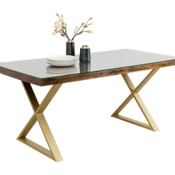 Tische-KARE Design Tisch Conley Cross Brass 180X90Cm
