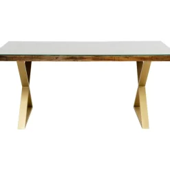 Tische-KARE Design Tisch Conley Cross Brass 180X90Cm