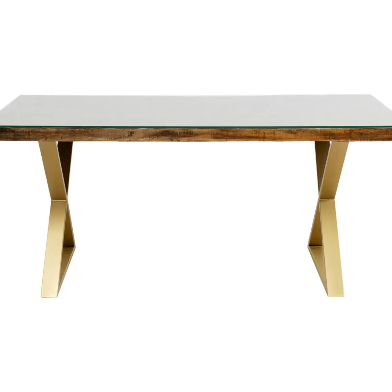Tische-KARE Design Tisch Conley Cross Brass 180X90Cm