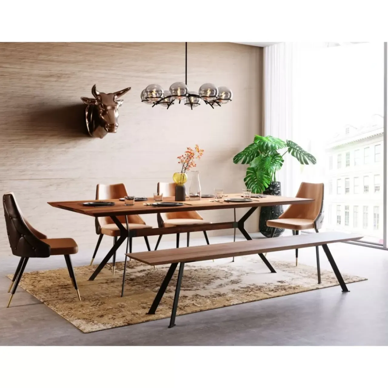 Tische-KARE Design Tisch Downtown Eiche 220X100Cm