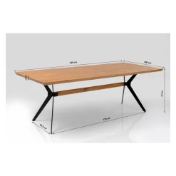 Tische-KARE Design Tisch Downtown Walnuss 220X100Cm