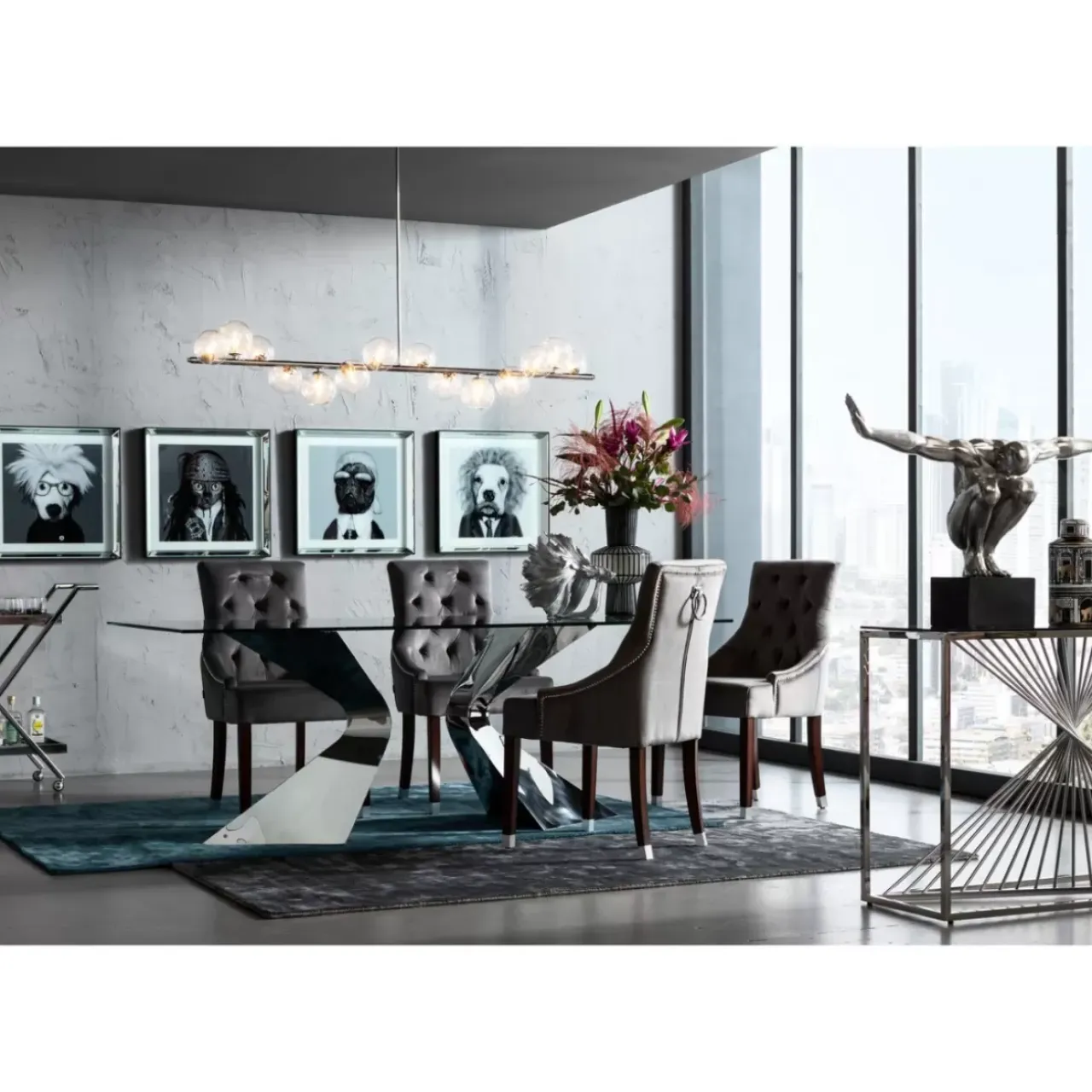 Tische-KARE Design Tisch Gloria Chrome 200X100Cm