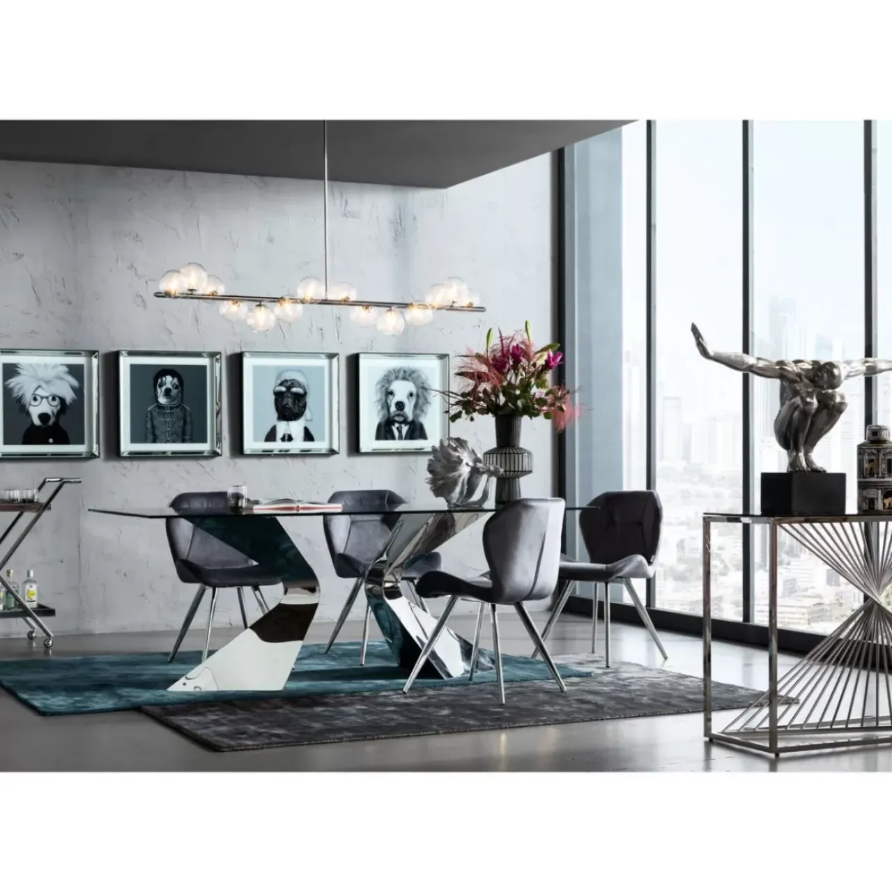 Tische-KARE Design Tisch Gloria Chrome 200X100Cm