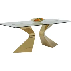 Tische-KARE Design Tisch Gloria Gold 200X100Cm