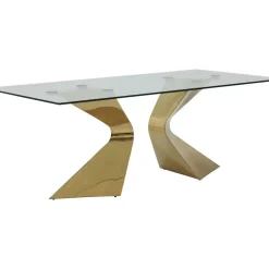 Tische-KARE Design Tisch Gloria Gold 200X100Cm