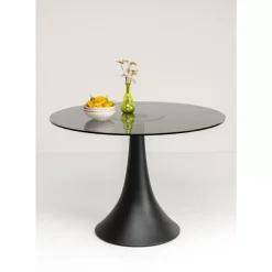 Tische-KARE Design Tisch Grande Possibilita Smoke Glas O110Cm