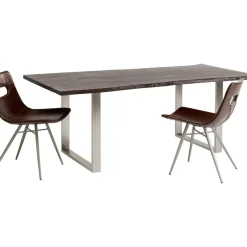 Tische-KARE Design Tisch Harmony Dunkel Chrom 160X80