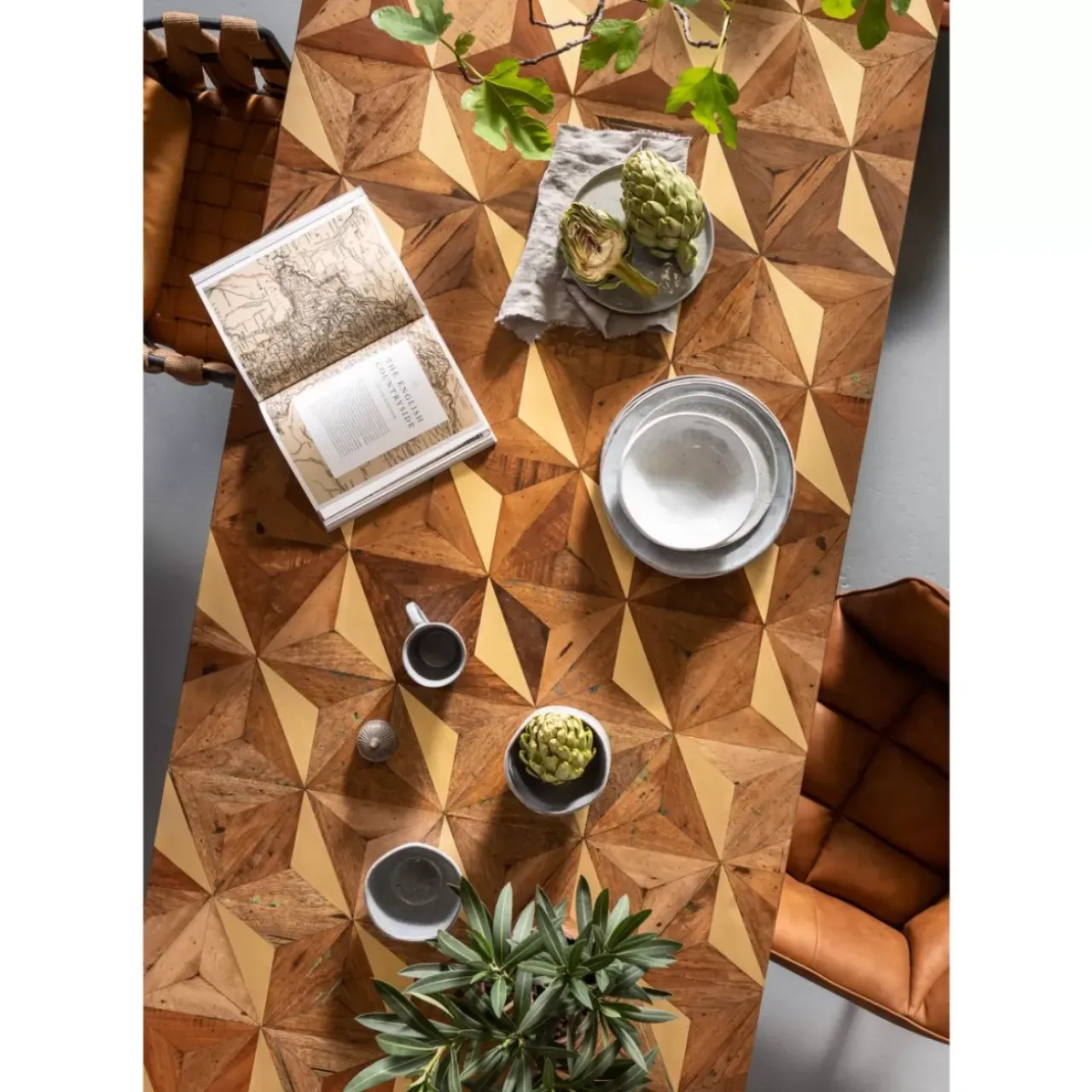 Tische-KARE Design Tisch Illusion Gold 200X95Cm