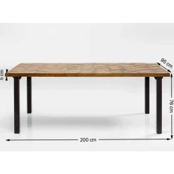 Tische-KARE Design Tisch Illusion Gold 200X95Cm