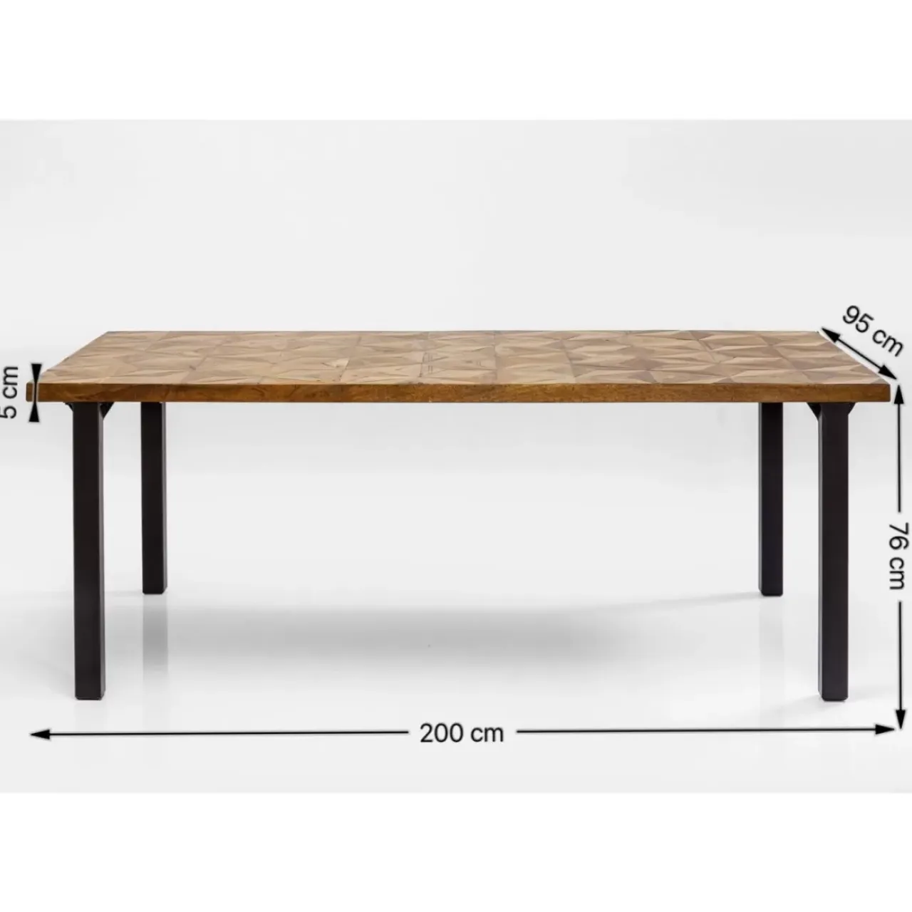 Tische-KARE Design Tisch Illusion Gold 200X95Cm