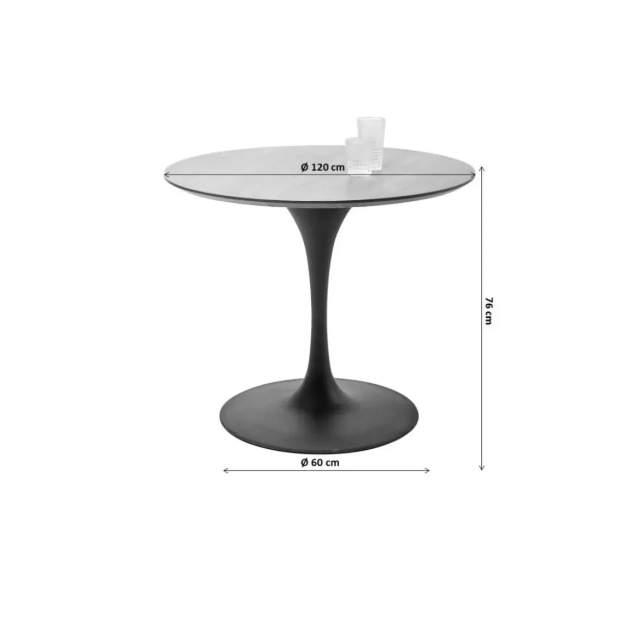 Tische-KARE Design Tisch Invitation Set Eiche Weiss O120Cm