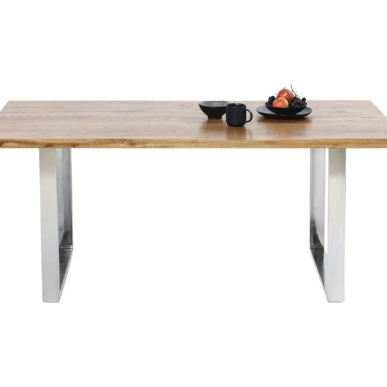Tische-KARE Design Tisch Jackie Eiche Chrom 160X80