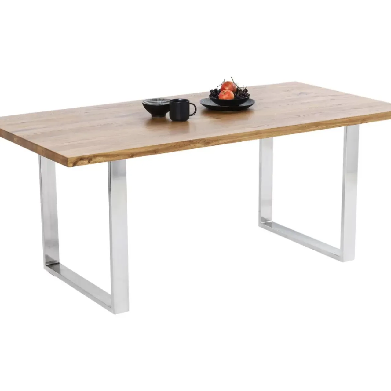 Tische-KARE Design Tisch Jackie Eiche Chrom 160X80