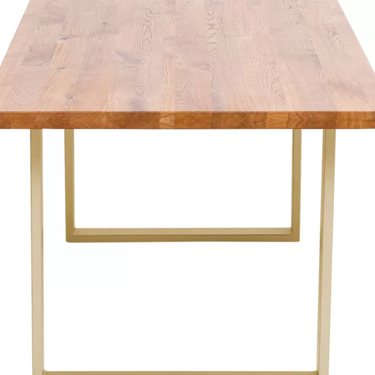 Tische-KARE Design Tisch Jackie Eiche Messing 160X80