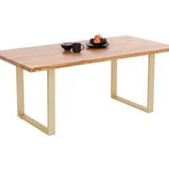 Tische-KARE Design Tisch Jackie Eiche Messing 160X80