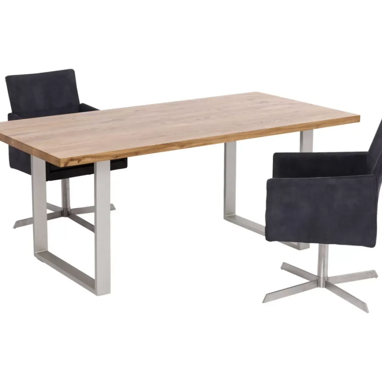 Tische-KARE Design Tisch Jackie Eiche Silber 160X80