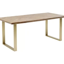 Tische-KARE Design Tisch Parquet Messing 180X90