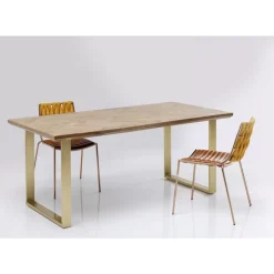 Tische-KARE Design Tisch Parquet Messing 180X90