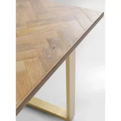 Tische-KARE Design Tisch Parquet Messing 180X90
