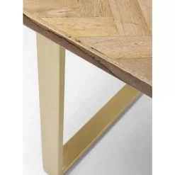 Tische-KARE Design Tisch Parquet Messing 180X90