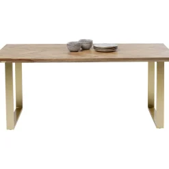 Tische-KARE Design Tisch Parquet Messing 180X90