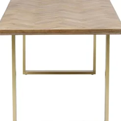 Tische-KARE Design Tisch Parquet Messing 180X90