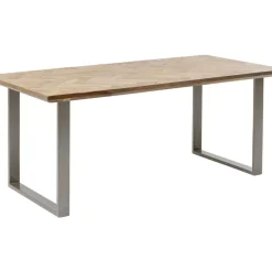Tische-KARE Design Tisch Parquet Silber 180X90
