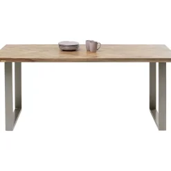 Tische-KARE Design Tisch Parquet Silber 180X90
