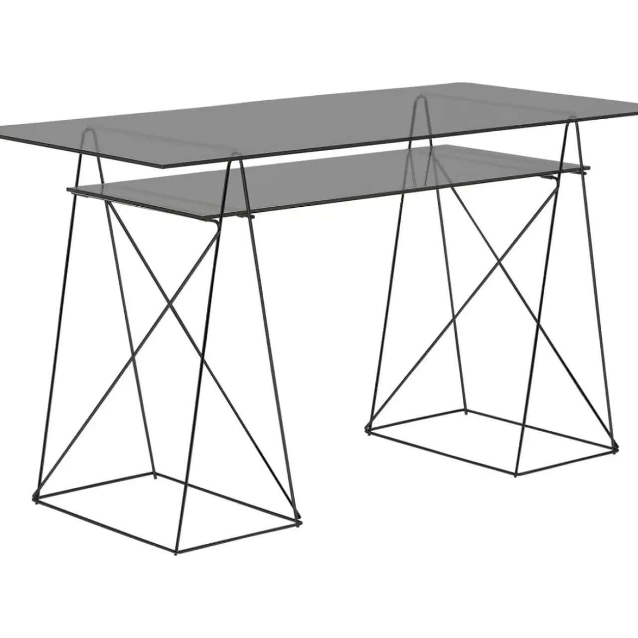 Tische-KARE Design Tisch Polar Schwarz 8Mm Esg 135X65Cm