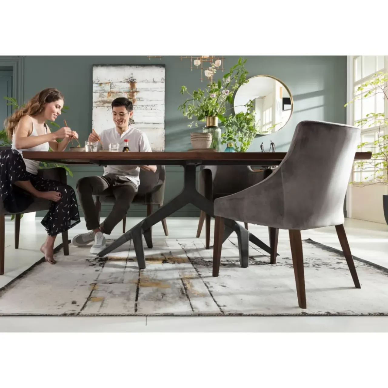 Tische-KARE Design Tisch Roots Dark 220X100Cm