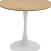Tische-KARE Design Tisch Schickeria Eichenoptik Weis O80Cm