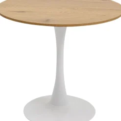 Tische-KARE Design Tisch Schickeria Eichenoptik Weis O80Cm