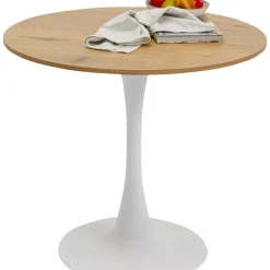 Tische-KARE Design Tisch Schickeria Eichenoptik Weis O80Cm