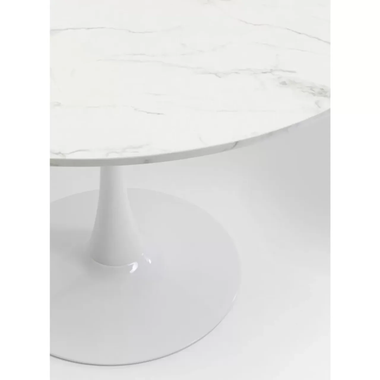 Tische-KARE Design Tisch Schickeria Marmor Weis O110Cm