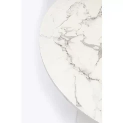 Tische-KARE Design Tisch Schickeria Marmoroptik Weis O80Cm