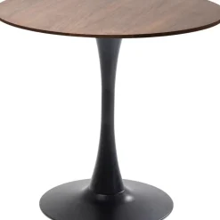 Tische-KARE Design Tisch Schickeria Walnuss Schwarz O80Cm