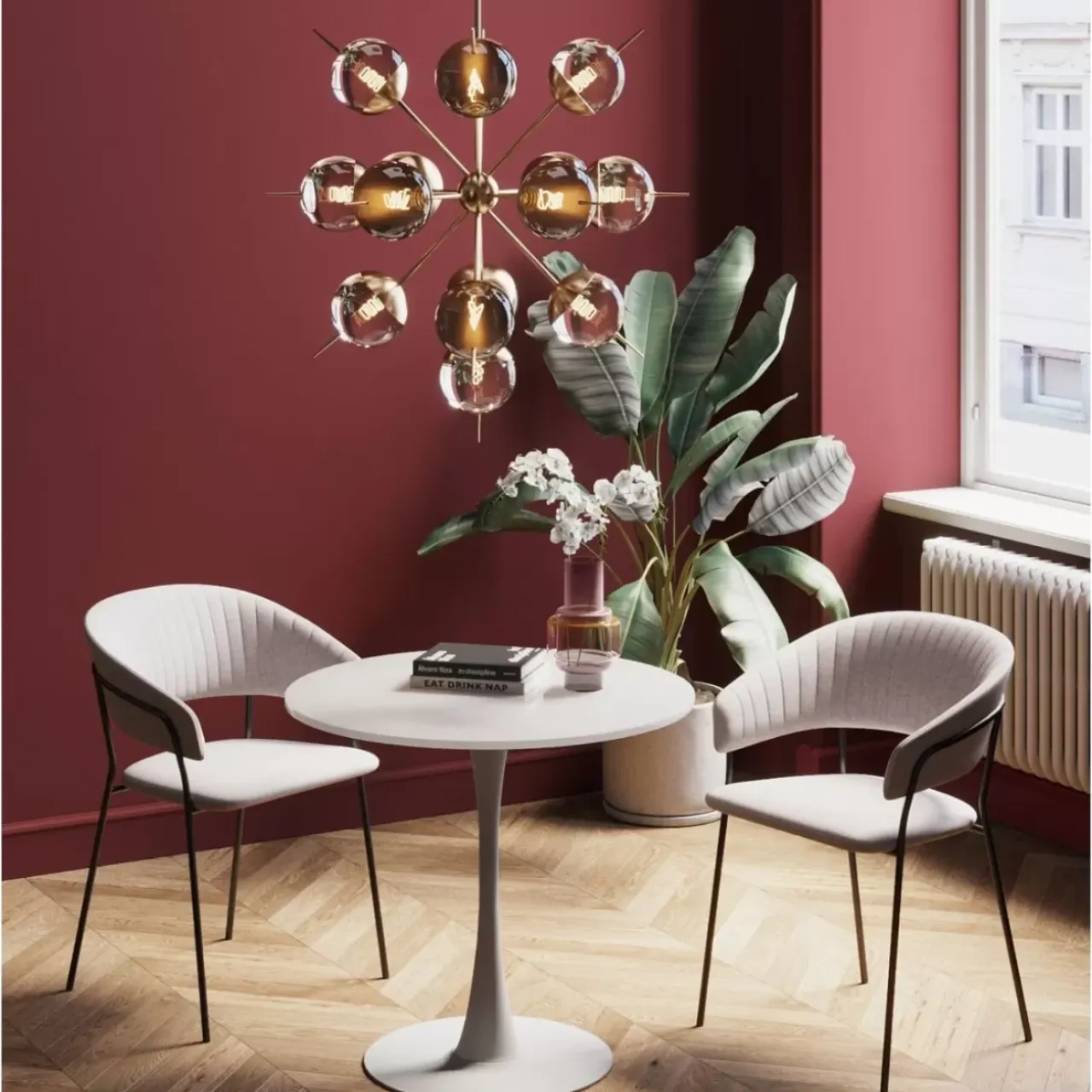 Tische-KARE Design Tisch Schickeria Weis O80