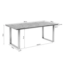 Tische-KARE Design Tisch Stars Silber 180X90