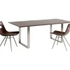 Tische-KARE Design Tisch Symphony Dunkel Chrom 180X90