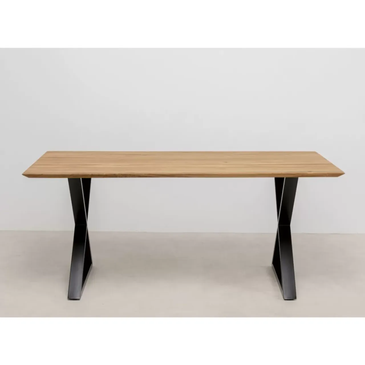Tische-KARE Design Tisch Symphony Eiche Cross Schwarz 180X90Cm